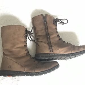 Born Brown Lace Up Boots